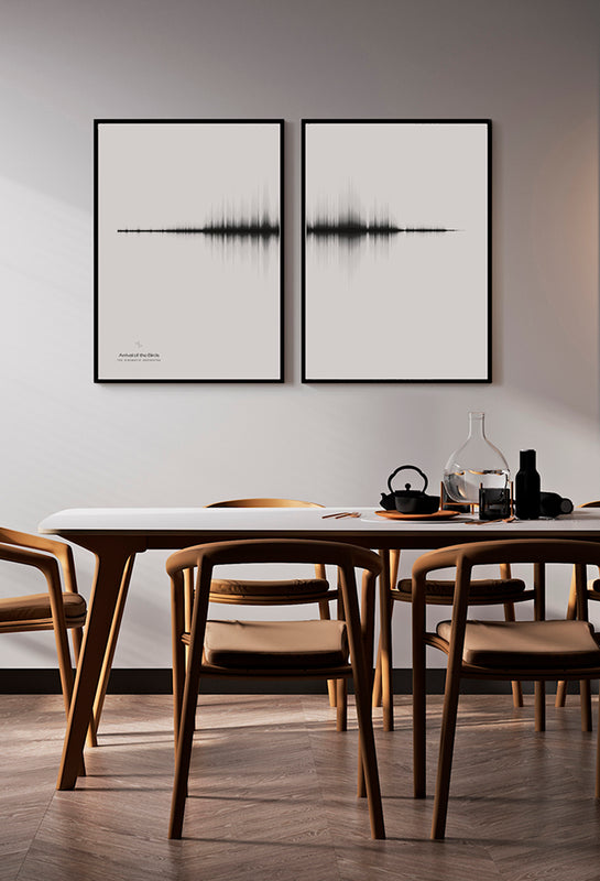 Dynamic soundwave sound visualization in artistic form